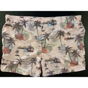 Bluewater Beach Hawaiian Swim Surf Trunks Mens XXL Lt Pink Board Shorts Swimming